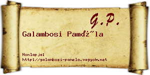 Galambosi Paméla névjegykártya